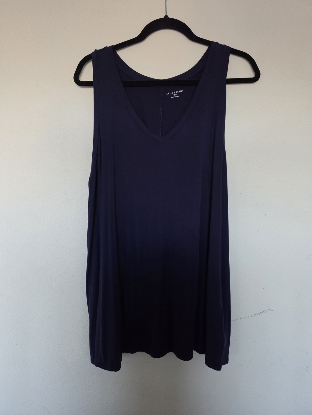 Lane Bryant Dark Navy V-Neck Swing Tank